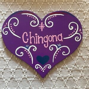 Hand-cut & Hand Painted Wooden Heart Decor💜